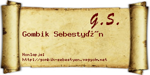 Gombik Sebestyén névjegykártya